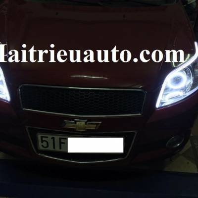 độ đèn led cho chevrolet Aveo