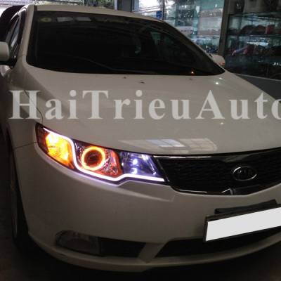 Đèn pha xe kia FORTE đọ led và bi xenon