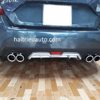 líp chia đôi pô cho xe honda civic 2018