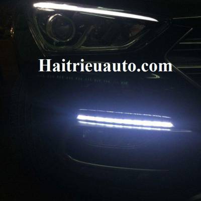 độ đèn led gầm cho xe santafe 2017