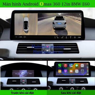 Màn hình android Omas 360 12in xe BMW E60