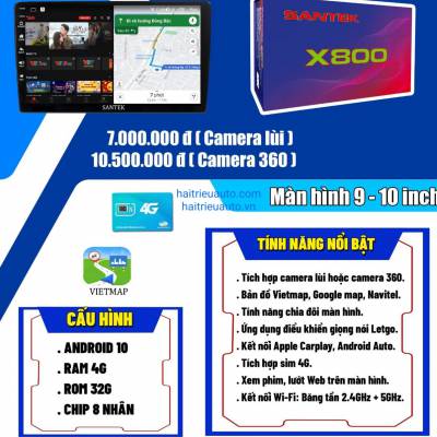 Màn hình android Santek X800