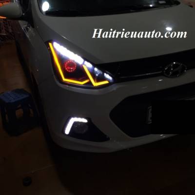 Độ đèn pha cho Hyundai Grand I10