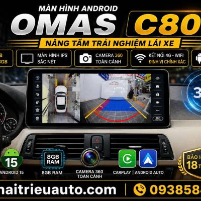 M&agrave;n h&igrave;nh android Omas  C800 360 xe BMW 420
