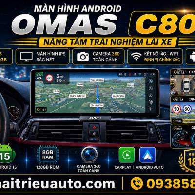 M&agrave;n h&igrave;nh android Omas C800  BMW 320