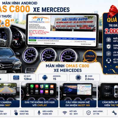 M&agrave;n h&igrave;nh android Omas C800 xe Mercedes
