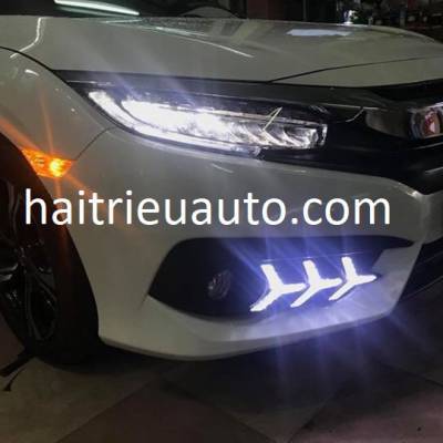 đ&egrave;n led gầm xương c&aacute; cho xe honda civic 2017
