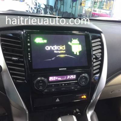 m&agrave;n h&igrave;nh android zestech theo xe pajero sport