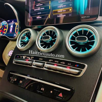 Cửa gi&oacute; Turbine đ&egrave;n LED cho xe Mercedes GLC 300 2020