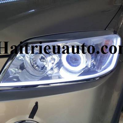 độ đ&egrave;n led cho xe captiva
