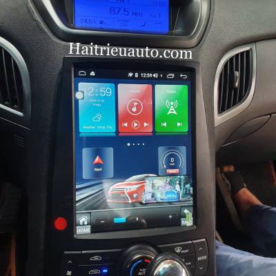 M&agrave;n h&igrave;nh tesla theo xe Hyundai Genesis