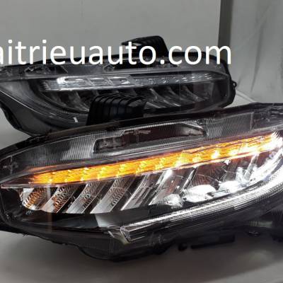 bộ đ&egrave;n pha độ nguy&ecirc;n bộ honda civic 2018