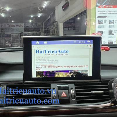 M&agrave;n h&igrave;nh android Omas xe audi A6