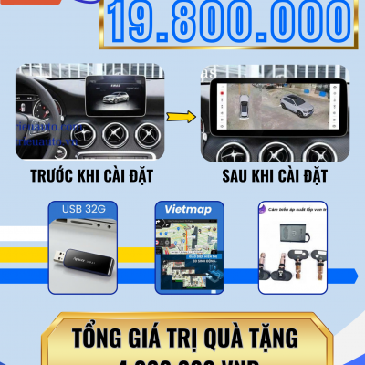 M&agrave;n h&igrave;nh android Omas C400 360 xe Mercedes CLA