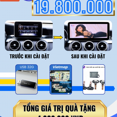 M&agrave;n h&igrave;nh android Omas C400 360 xe Mercedes GLC