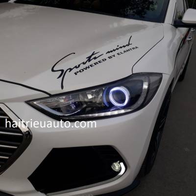 độ đ&egrave;n led tr&ograve;n cho xe Elantra 