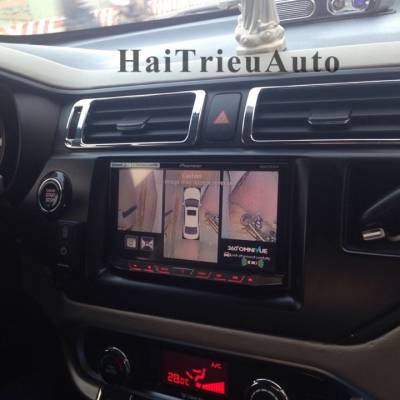 Lắp camera 360 cho xe kia rio