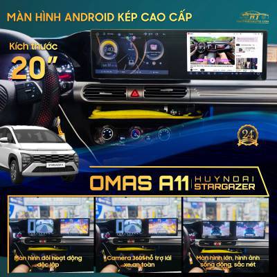  M&agrave;n h&igrave;nh android Omas A11 Hyundai Stargazer