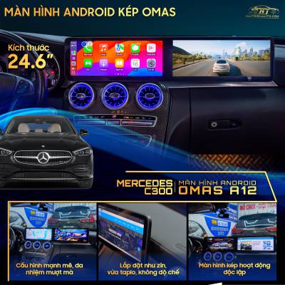 M&agrave;n h&igrave;nh android d&agrave;i xe Mercedes 