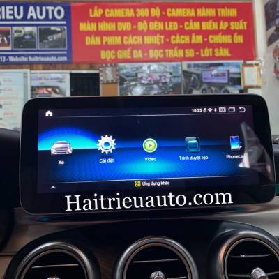 M&agrave;n h&igrave;nh android theo xe Mercedes C200 2018