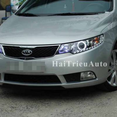 Độ bi xenon v&agrave; led cho xe kia forte