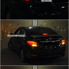 Đ&egrave;n hậu độ mẫu bmw cho xe accent