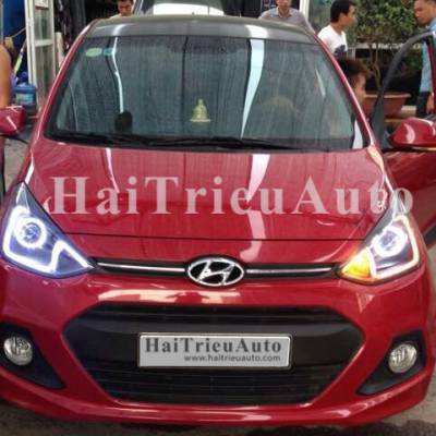 Hyundai I10 độ đ&egrave;n cực ngầu