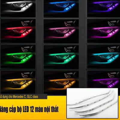 N&acirc;ng cấp led 12 mầu cho xe Mercedes GLC