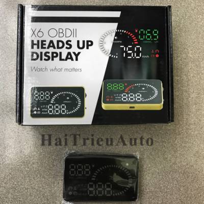 Bộ hiển thị tốc độ tr&ecirc;n k&iacute;nh l&aacute;i HUD X6