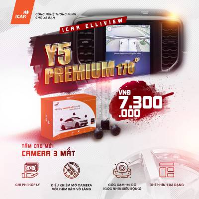 Camera 3 mắt Elliview Y5 Premium 170 độ