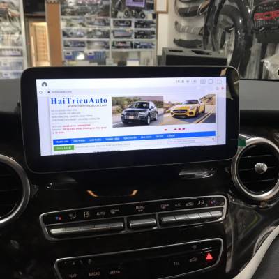 M&agrave;n h&igrave;nh android theo xe mercedes V250