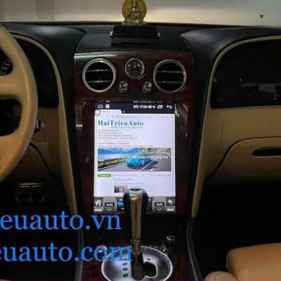 m&agrave;n h&igrave;nh android tesla theo xe bently 