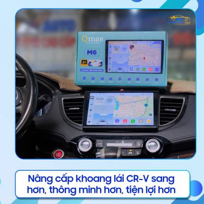 M&agrave;n h&igrave;nh android Omas M6 xe Honda CRV