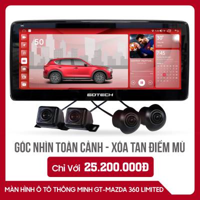 m&agrave;n h&igrave;nh android gotech mazda 360 limited