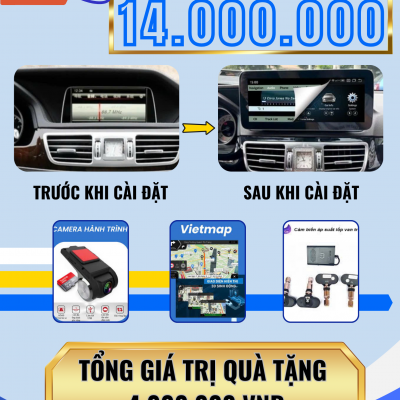 M&agrave;n h&igrave;nh android C400 xe Mercedes E