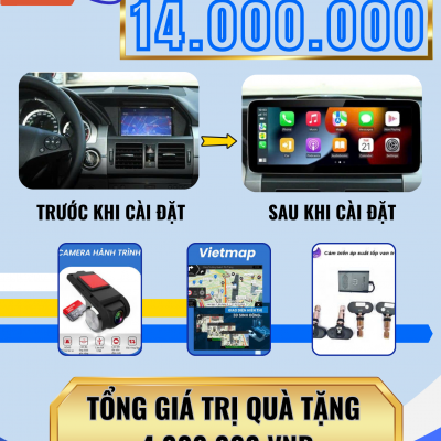 M&agrave;n h&igrave;nh adnroid Omas C400 xe Mercedes GLK