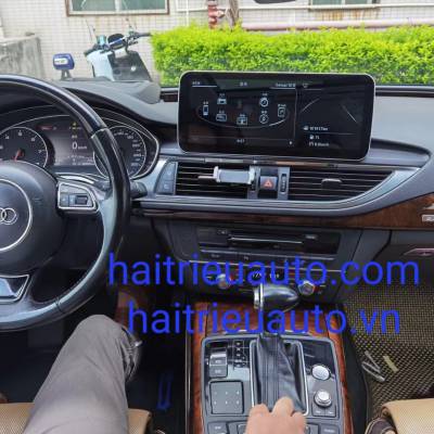 m&agrave;n h&igrave;nh android theo xe audi A6 2017