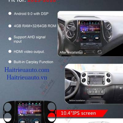 M&agrave;n h&igrave;nh tesla android Volkswagen Tiguan