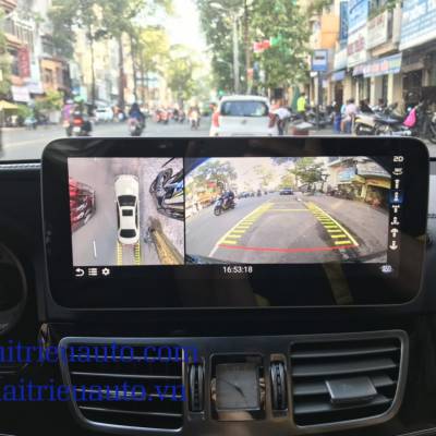 M&agrave;n h&igrave;nh android liền camera 360 xe Mercedes E 2010