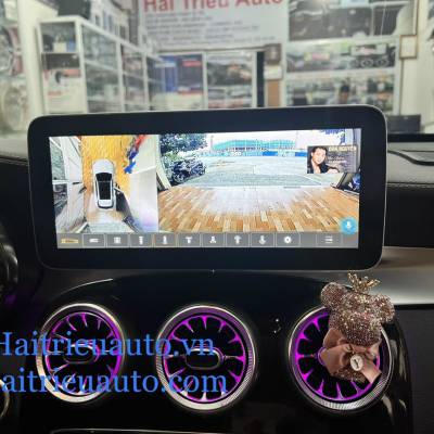 M&agrave;n h&igrave;nh android liền camera 360 xe Mercedes GLC