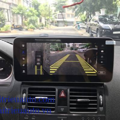 M&agrave;n h&igrave;nh android liền camera 360 xe Mercedes C 2010
