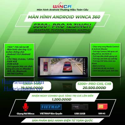 M&agrave;n h&igrave;nh android Winca S300+12.3PRO