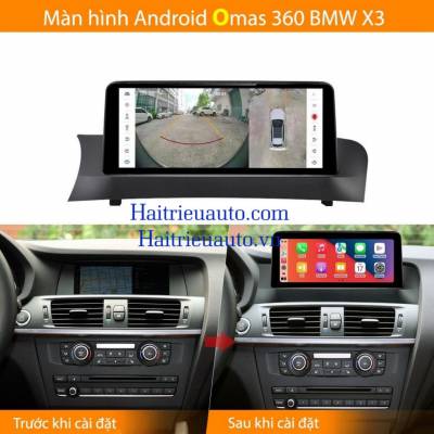 M&agrave;n h&igrave;nh android Omas 360 xe BMW X3