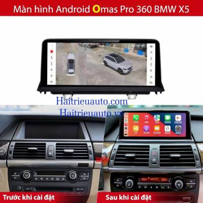 M&agrave;n h&igrave;nh android Omas 12 inch 360 xe BMW X5,X6