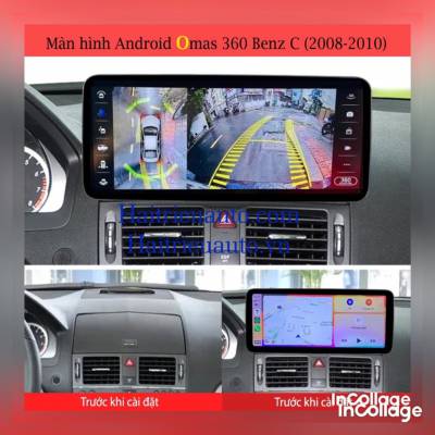 m&agrave;n h&igrave;nh android Omas 360 xe mercedes C 2008-2010