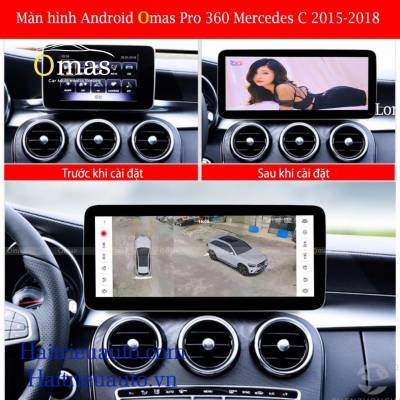 M&agrave;n h&igrave;nh android Omas pro 360 xe mercedes C 2015-2018