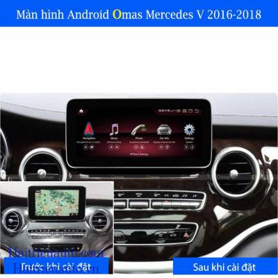 M&agrave;n h&igrave;nh android Omas xe mercedes V 2015-2018