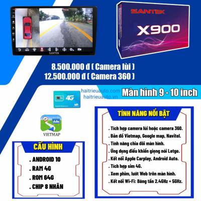 M&agrave;n h&igrave;nh android Santek X900