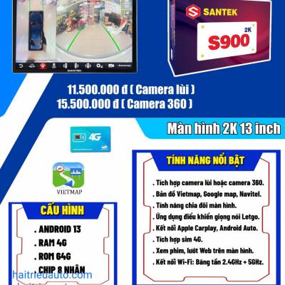 M&agrave;n h&igrave;nh android  Santek 2k S900