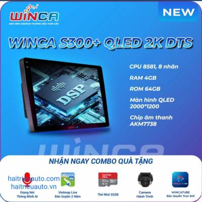 M&agrave;n h&igrave;nh android winca S300+ 2k DTS